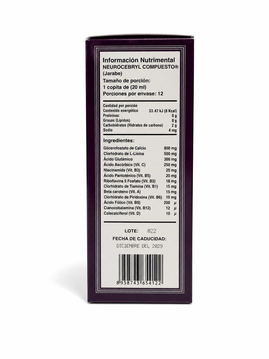 Neurocebryl Compuesto Jarabe — modo de uso e ingredientes