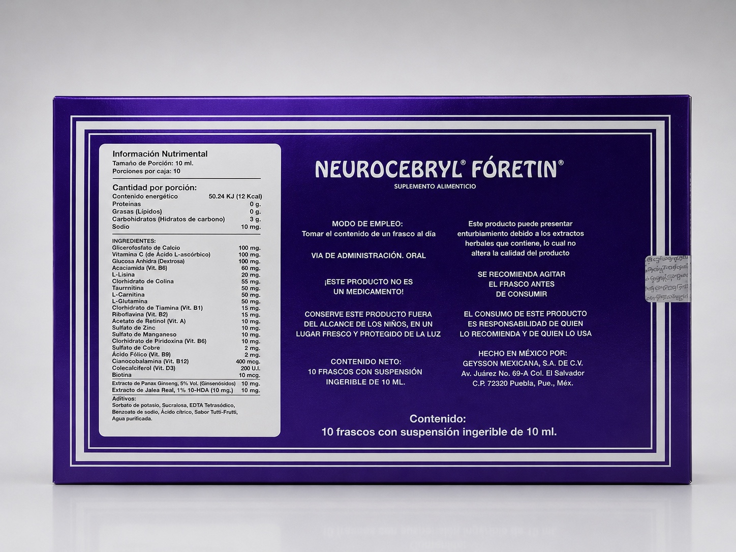 Neurocebryl Foretin — modo de uso e ingredientes
