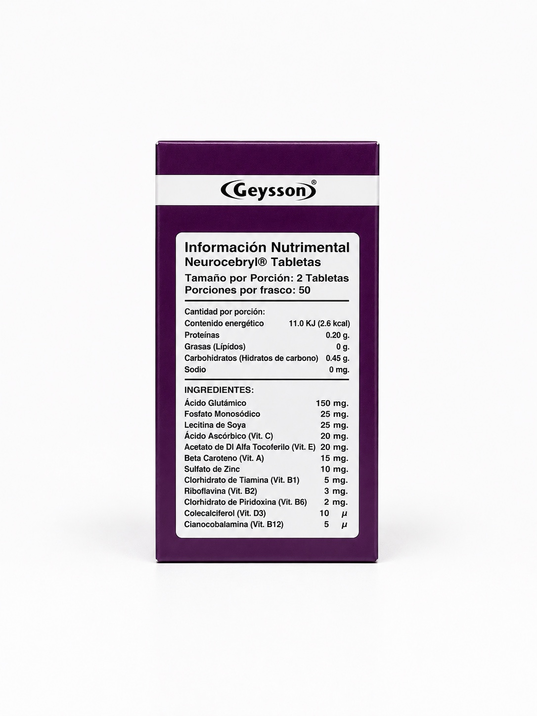 Neurocebryl Tableta — modo de uso e ingredientes