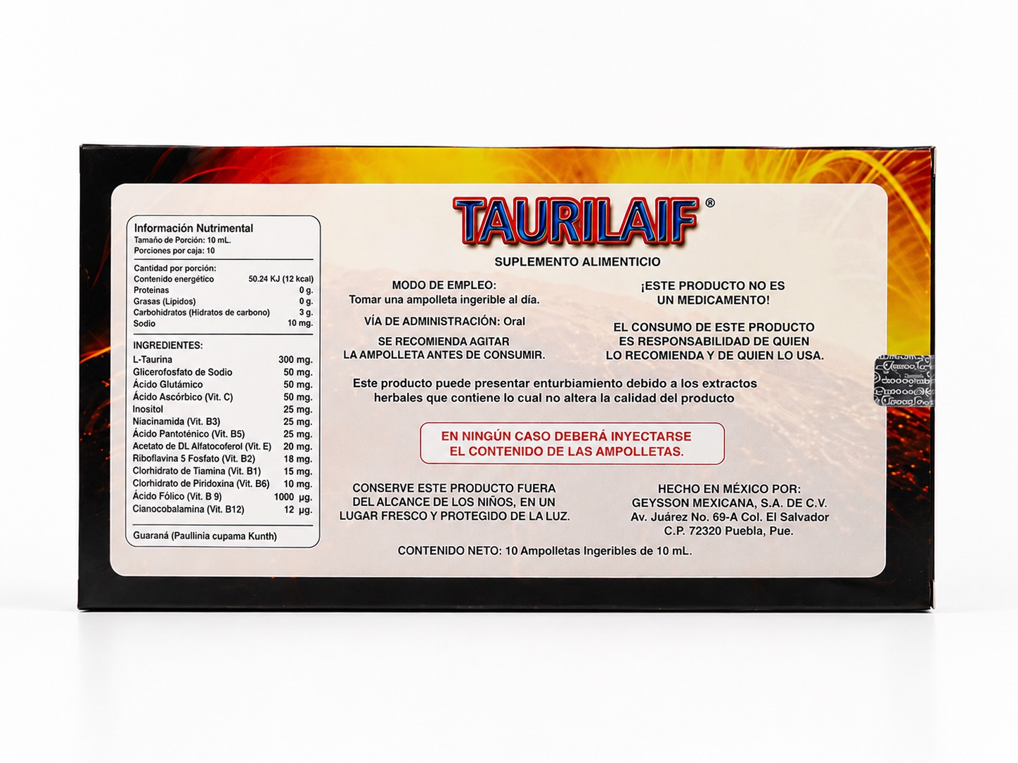 Taurilaif — modo de uso e ingredientes